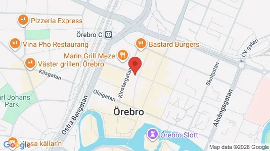 Bostadsrätter till salu i Örebro - kort over placeringen