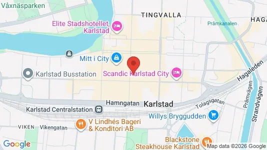Bostadsrätter till salu i Karlstad - kort over placeringen