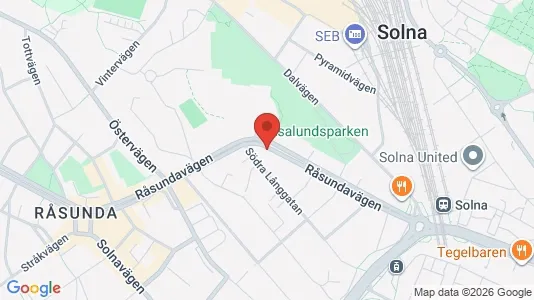 Lägenheter till salu i Solna - kort over placeringen