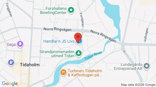 Bostadsrätter till salu i Tidaholm - kort over placeringen