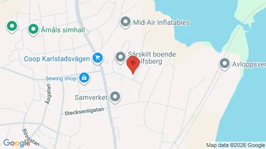 Lägenheter att hyra i Åmål - kort over placeringen