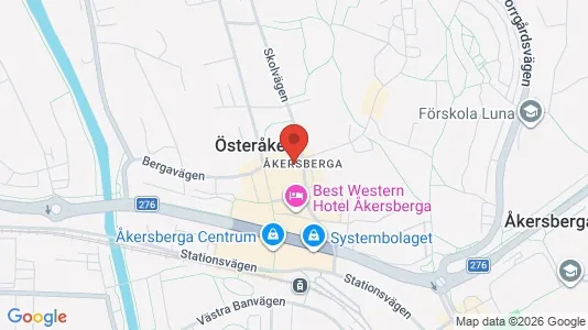 Bostadsrätter till salu i Österåker - kort over placeringen