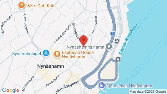 Bostadsrätter till salu i Nynäshamn - kort over placeringen
