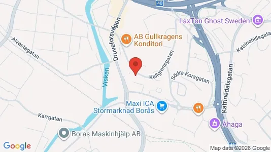 Lägenheter till salu i Borås - kort over placeringen