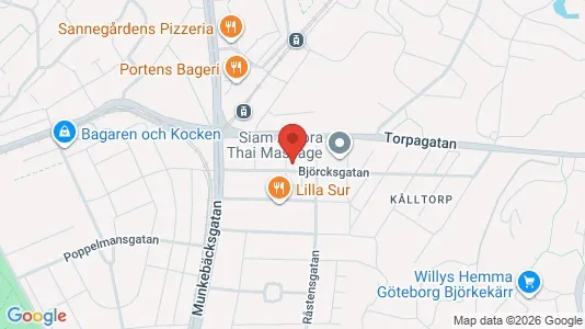 Bostadsrätter till salu i Örgryte-Härlanda - kort over placeringen