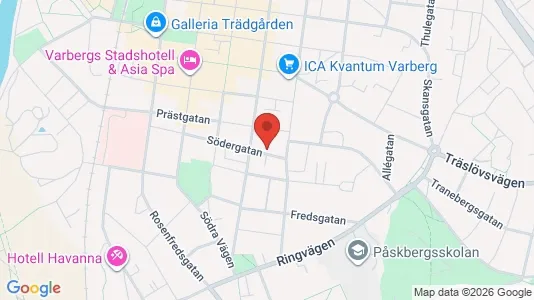 Lägenheter till salu i Varberg - kort over placeringen