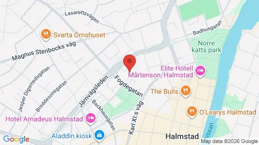 Lägenheter till salu i Halmstad - kort over placeringen
