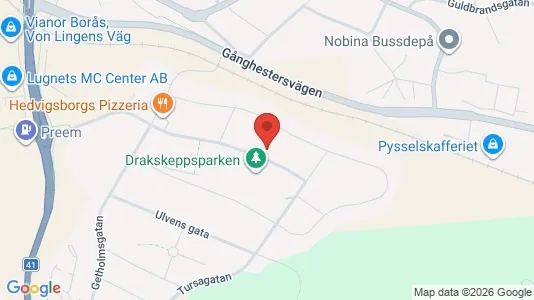 Lägenheter till salu i Borås - kort over placeringen