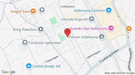 Lägenheter till salu i Sollentuna - kort over placeringen