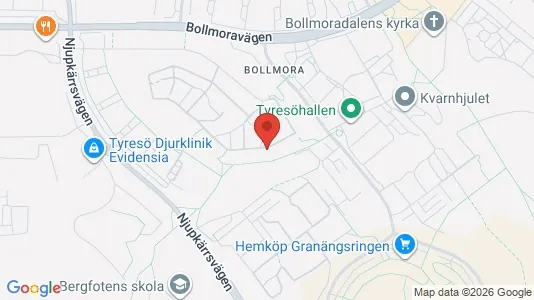 Bostadsrätter till salu i Tyresö - kort over placeringen