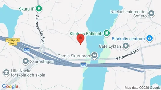 Lägenheter till salu i Nacka - kort over placeringen