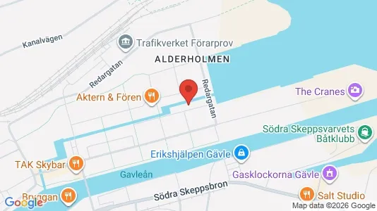 Bostadsrätter till salu i Gävle - kort over placeringen
