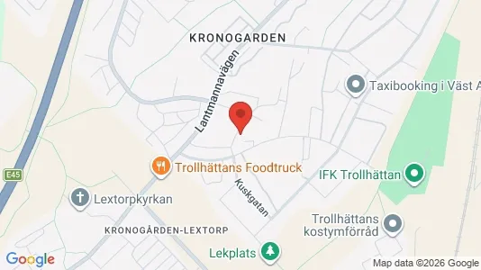 Bostadsrätter till salu i Trollhättan - kort over placeringen