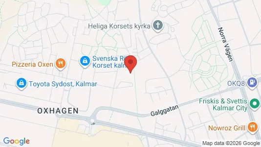 Bostadsrätter till salu i Kalmar - kort over placeringen