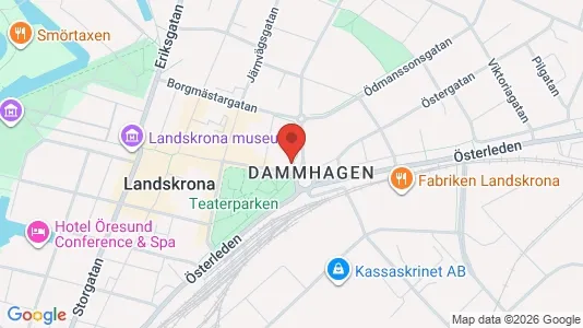 Lägenheter till salu i Landskrona - kort over placeringen
