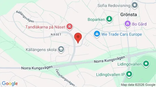 Lägenheter till salu i Lidingö - kort over placeringen