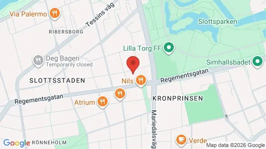 Lägenheter till salu i Malmö Centrum - kort over placeringen