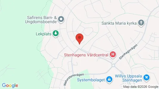 Lägenheter till salu i Uppsala - kort over placeringen