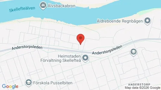 Bostadsrätter till salu i Skellefteå - kort over placeringen