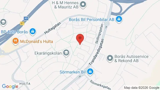 Lägenheter till salu i Borås - kort over placeringen