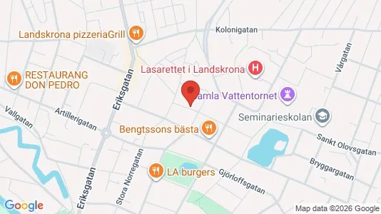 Lägenheter att hyra i Landskrona - kort over placeringen