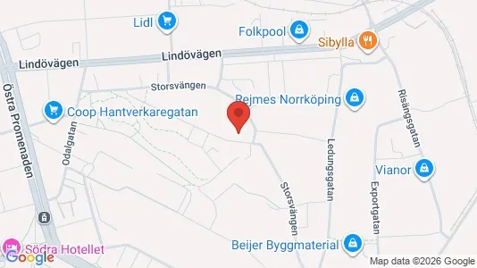 Lägenheter att hyra i Norrköping - kort over placeringen