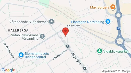Bostadsrätter till salu i Norrköping - kort over placeringen