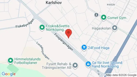 Bostadsrätter till salu i Norrköping - kort over placeringen