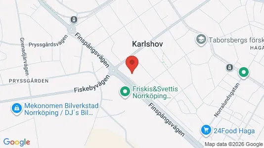 Bostadsrätter till salu i Norrköping - kort over placeringen