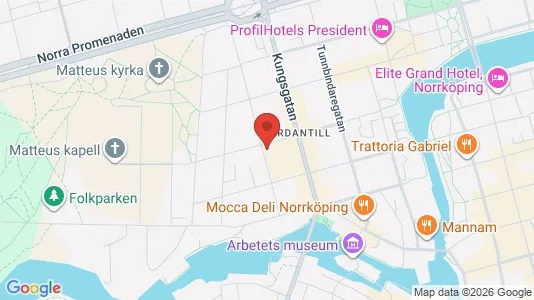 Bostadsrätter till salu i Norrköping - kort over placeringen