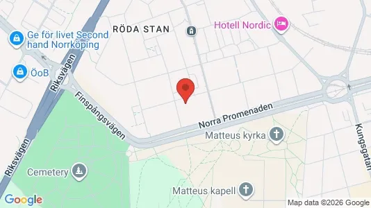 Lägenheter till salu i Norrköping - kort over placeringen