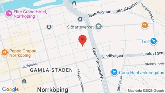 Bostadsrätter till salu i Norrköping - kort over placeringen