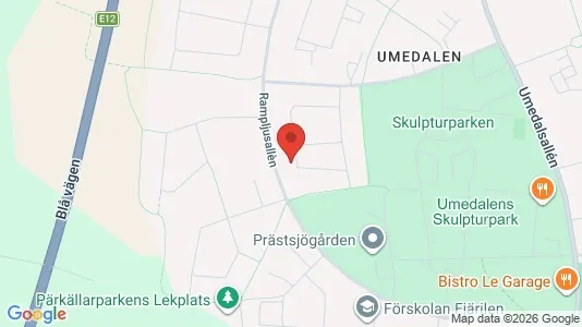 Lägenheter till salu i Umeå - kort over placeringen