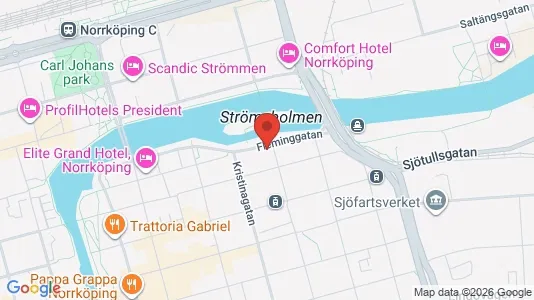 Bostadsrätter till salu i Norrköping - kort over placeringen