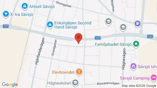 Lägenheter att hyra i Sävsjö - kort over placeringen