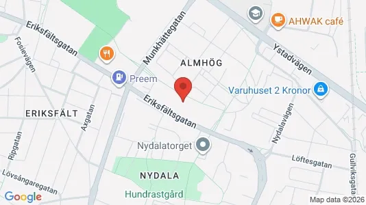 Bostadsrätter till salu i Malmö Centrum - kort over placeringen