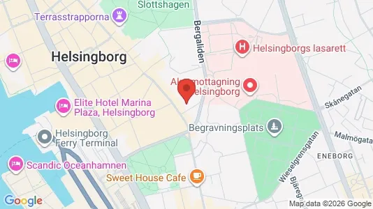 Lägenheter till salu i Helsingborg - kort over placeringen