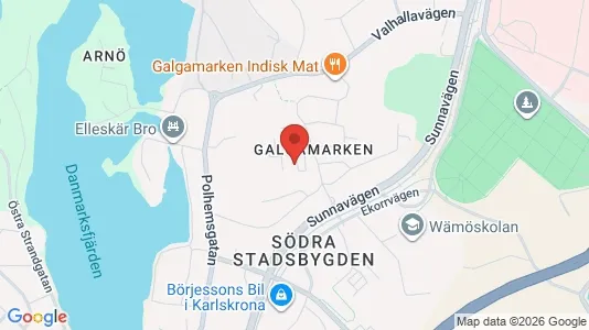 Bostadsrätter till salu i Karlskrona - kort over placeringen