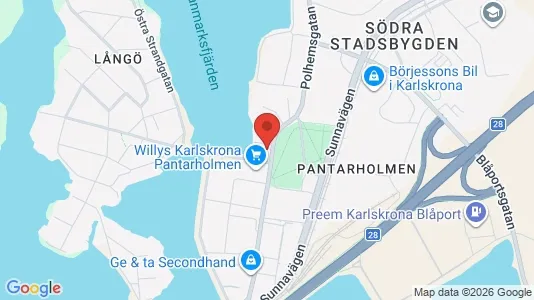 Bostadsrätter till salu i Karlskrona - kort over placeringen