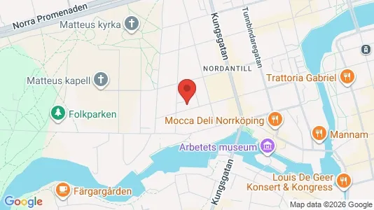 Bostadsrätter till salu i Norrköping - kort over placeringen