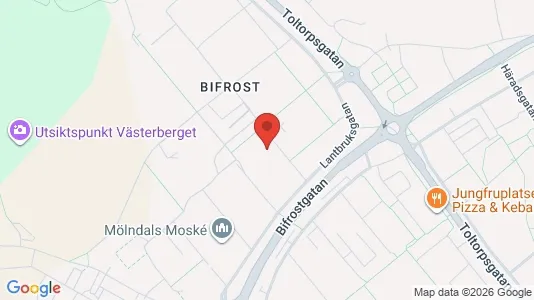 Lägenheter till salu i Mölndal - kort over placeringen