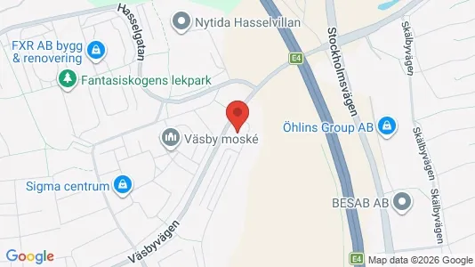 Bostadsrätter till salu i Upplands Väsby - kort over placeringen