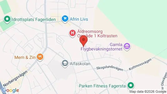 Bostadsrätter till salu i Fagersta - kort over placeringen