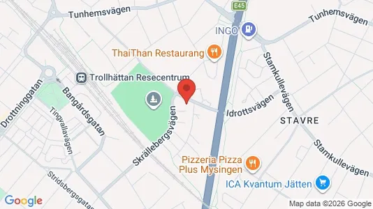 Bostadsrätter till salu i Trollhättan - kort over placeringen