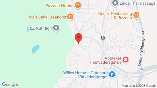 Lägenheter till salu i Västra hisingen - kort over placeringen