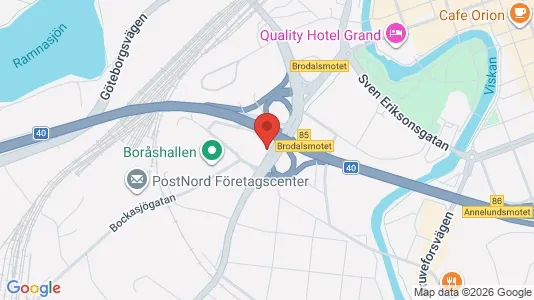 Lägenheter till salu i Borås - kort over placeringen