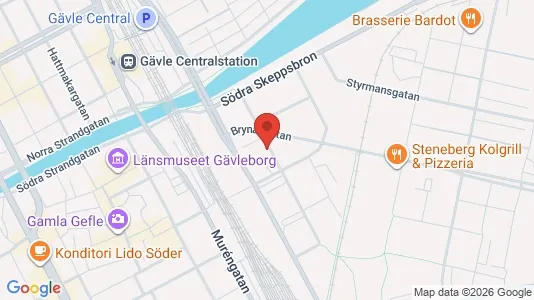 Bostadsrätter till salu i Gävle - kort over placeringen