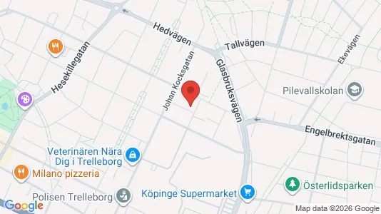 Bostadsrätter till salu i Trelleborg - kort over placeringen