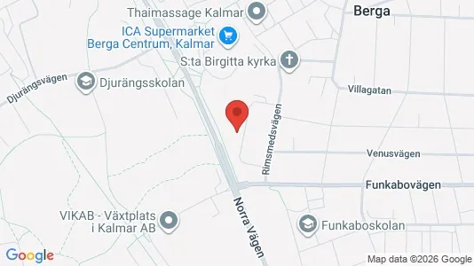 Bostadsrätter till salu i Kalmar - kort over placeringen
