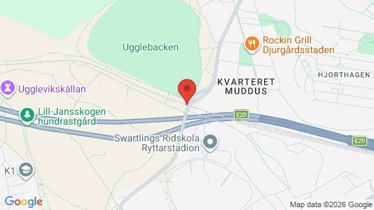 Bostadsrätter till salu i Gärdet/Djurgården - kort over placeringen
